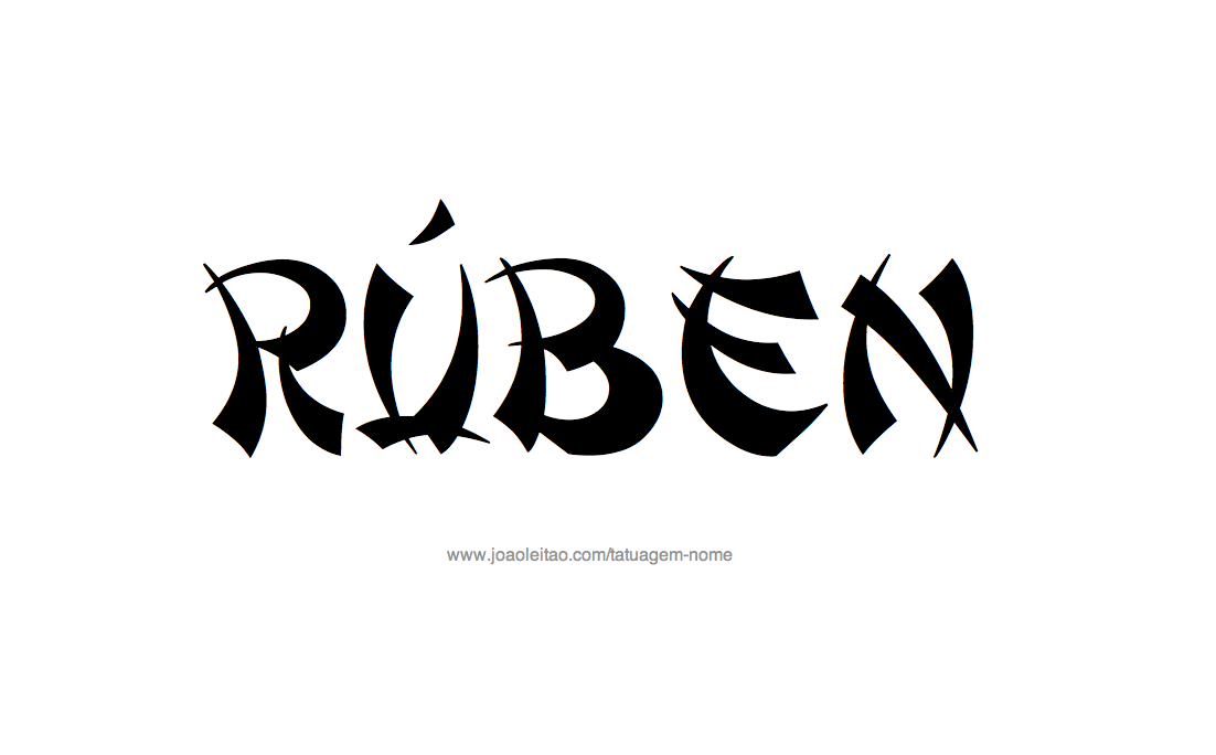 Desenho de Tatuagem com o Nome Rúben