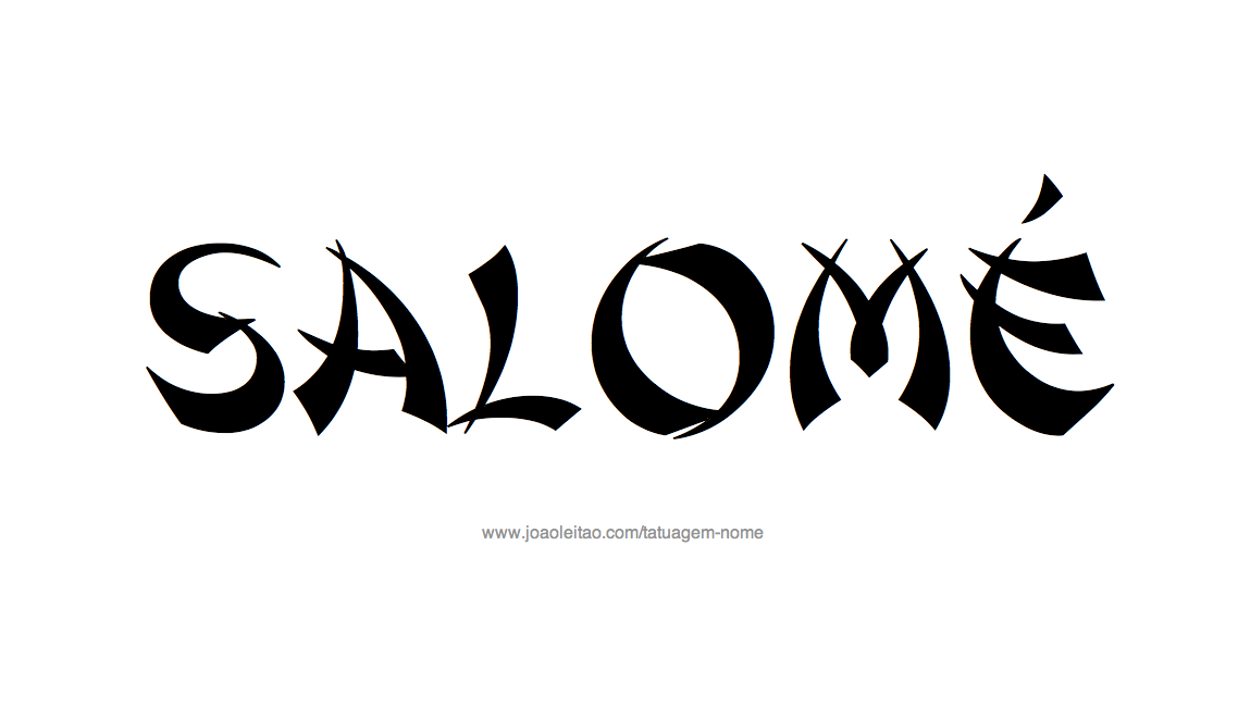 Desenho de Tatuagem com o Nome Salome