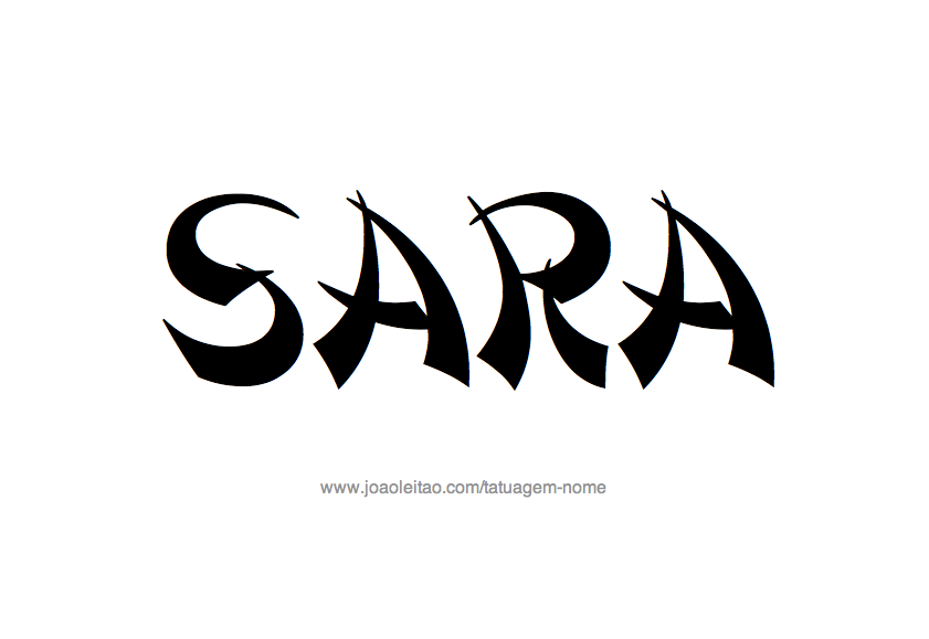 Desenho de Tatuagem com o Nome Sara
