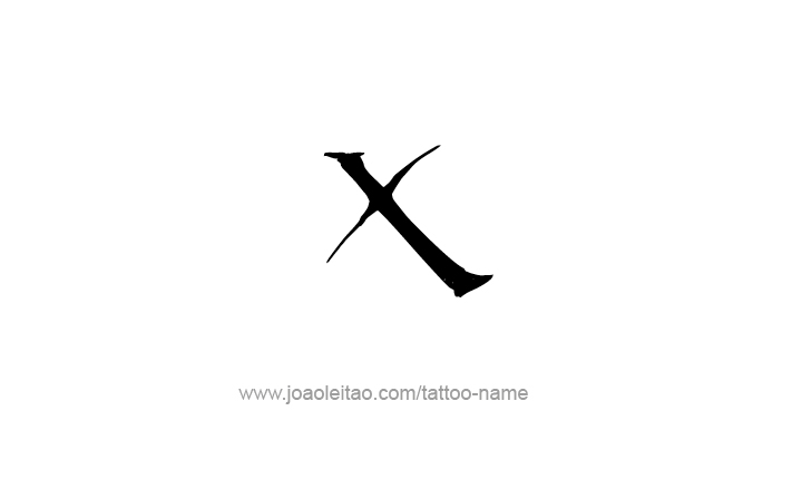 Desenho de Tatuagem do Número Romano X (10) Tatuagem com