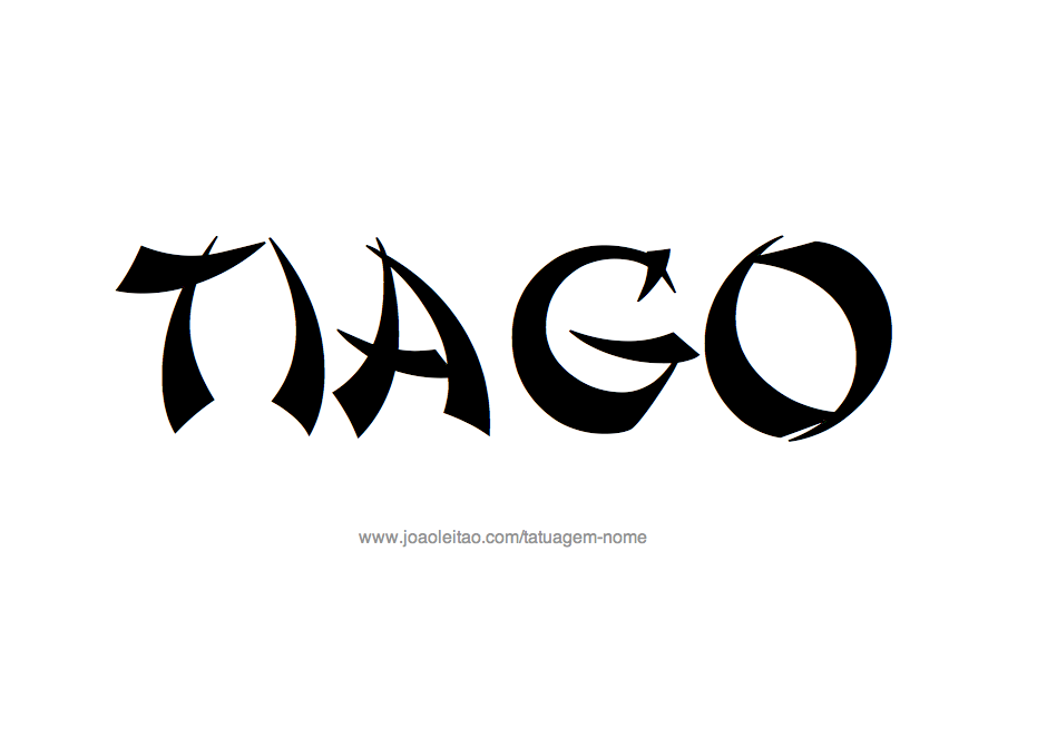 Desenho Tatuagem com o Nome Tiago