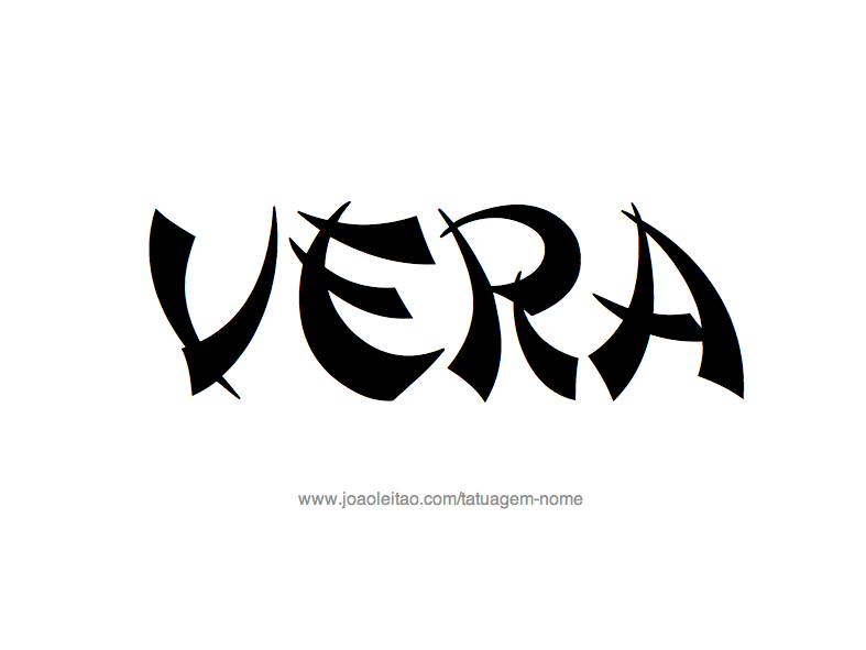 Desenho de Tatuagem com o Nome Vera