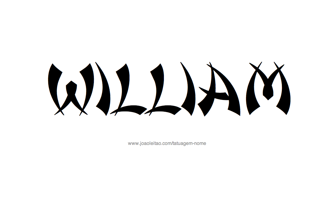 Desenho de Tatuagem com o Nome William