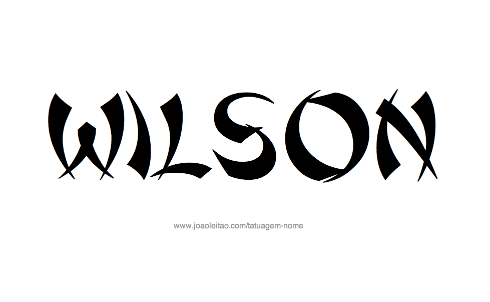 Desenho de Tatuagem com o Nome Wilson