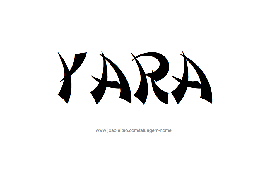 Desenho de Tatuagem com o Nome Yara