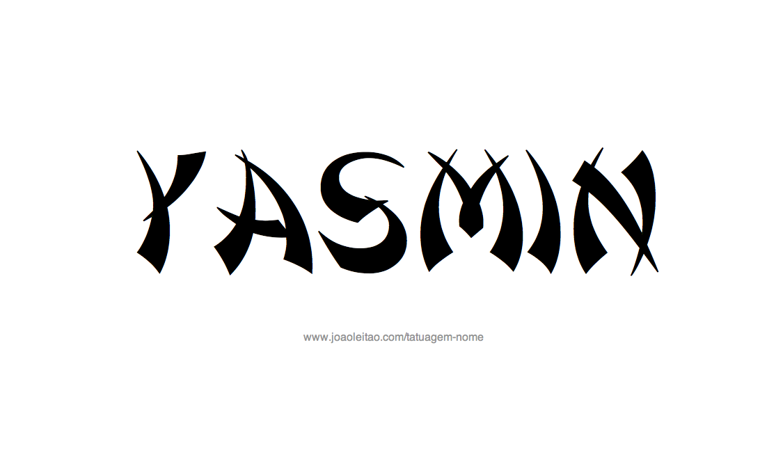 Desenho de Tatuagem com o Nome Yasmin