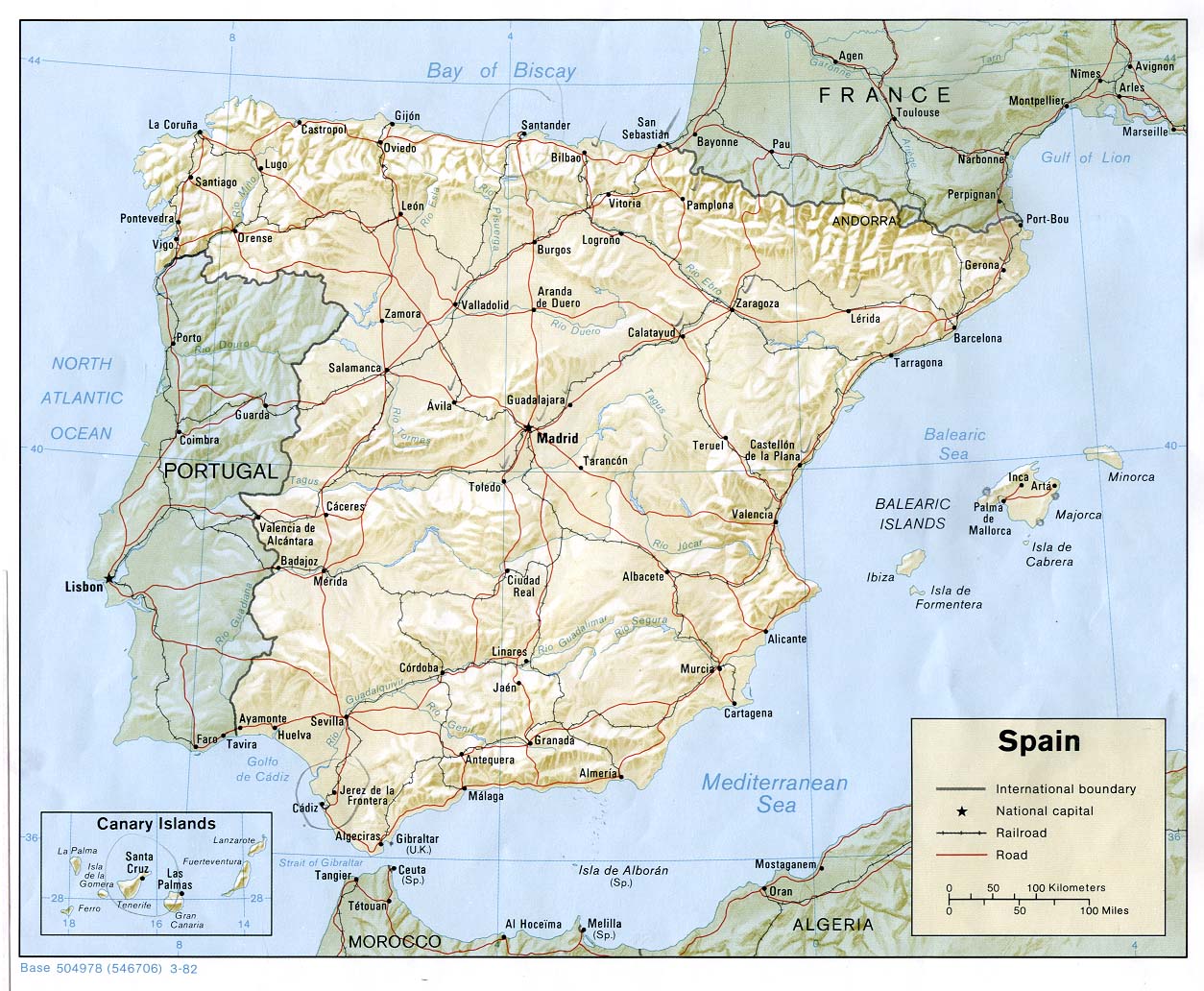 Mapa Politico de Espanha