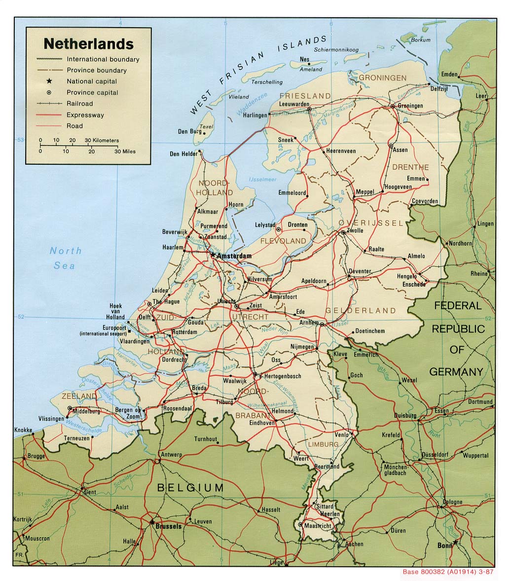 Mapa da Holanda