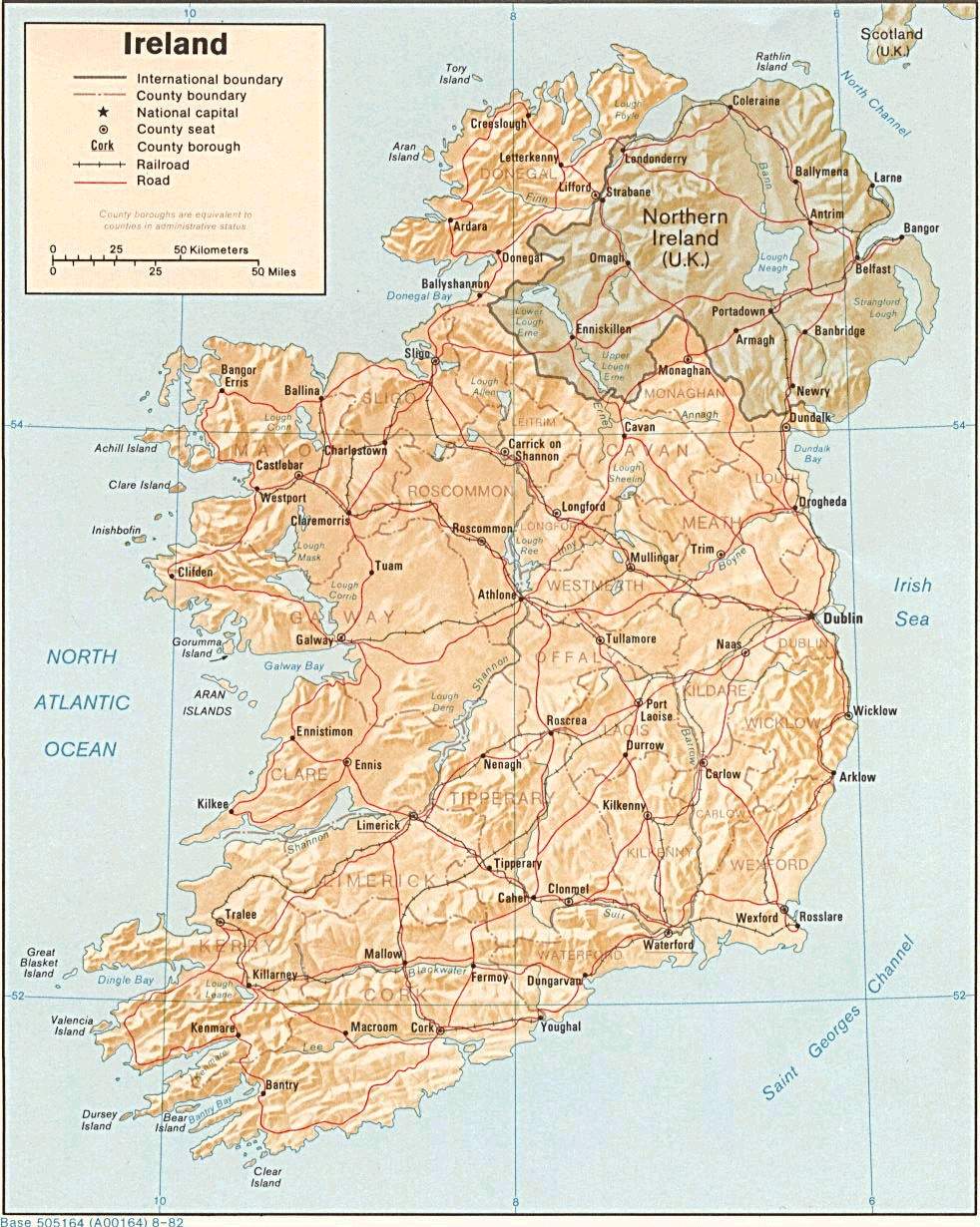Mapa da Irlanda
