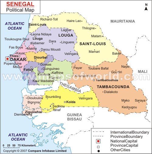 Mapa Senegal