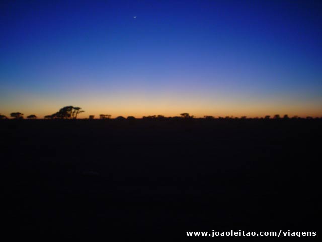 Por do sol em Bir Moghrein, norte da Mauritânia