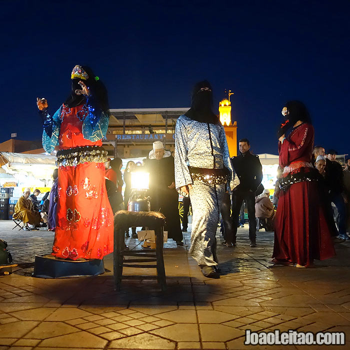 Praça Jemaa el Fna em Marrakech