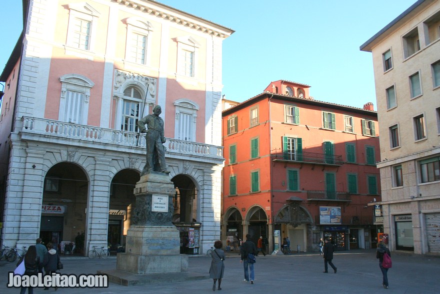 Foto do centro histórico de Pisa 