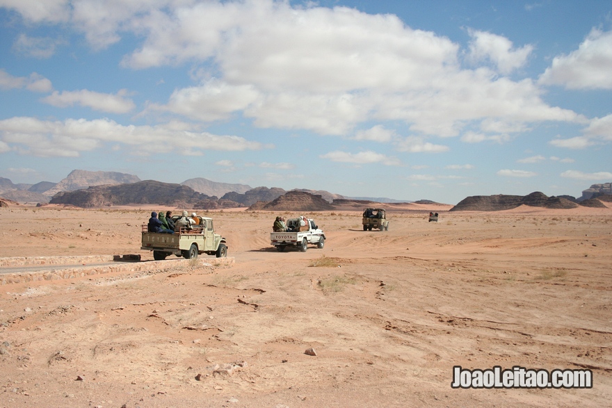 Fotografia do deserto de Wadi Rum na Jordânia