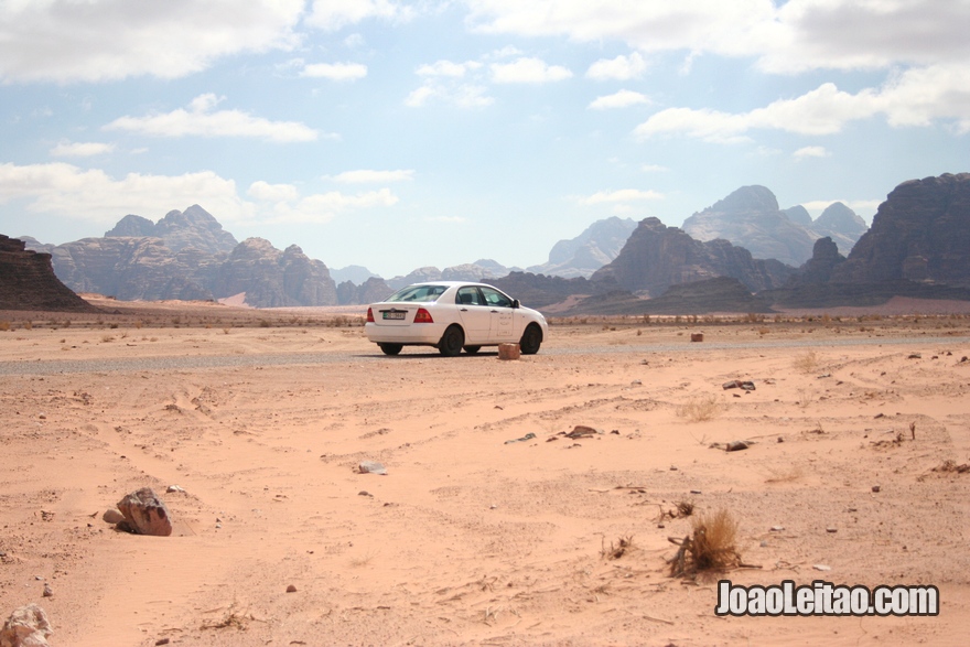 Fotografia do deserto de Wadi Rum na Jordânia