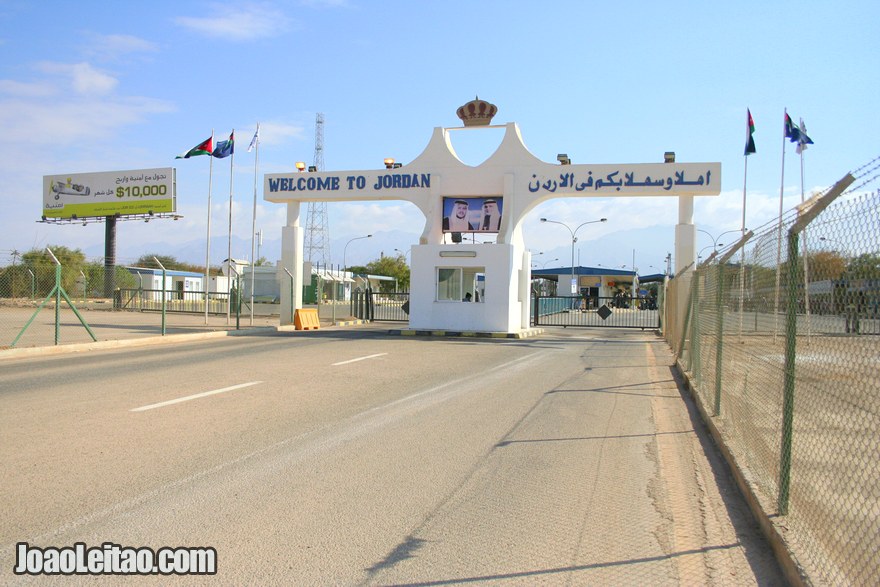 Fronteira da Jordânia vindo de Israel na cidade de Eilat
