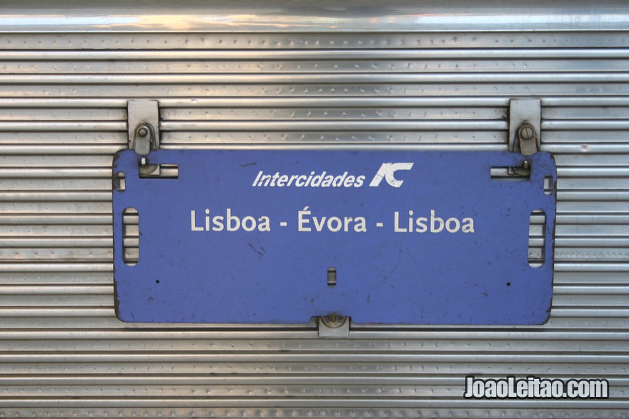 Placa do Comboio  Intercidade de Lisboa a Évora