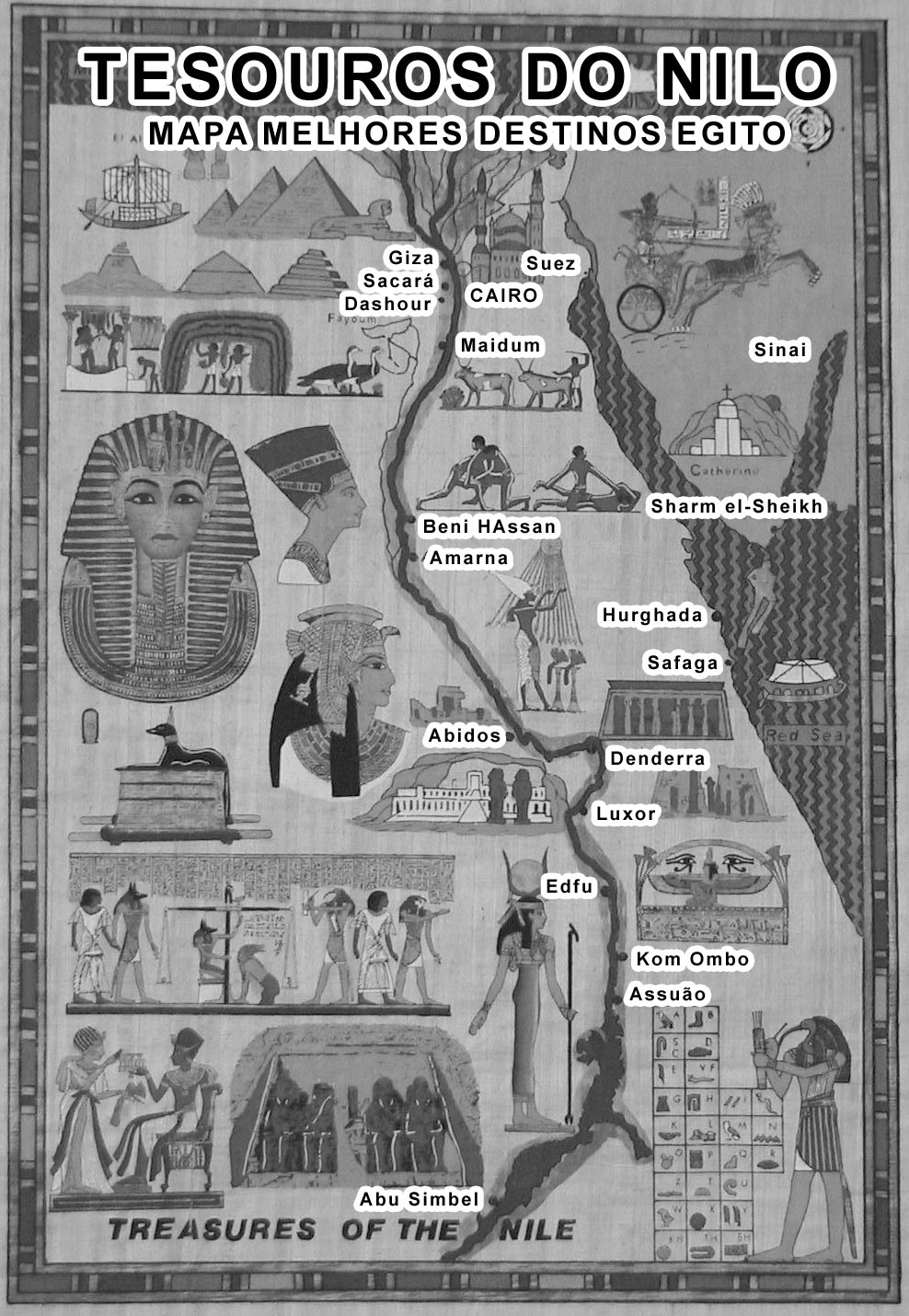 Mapa Monumentos Egito