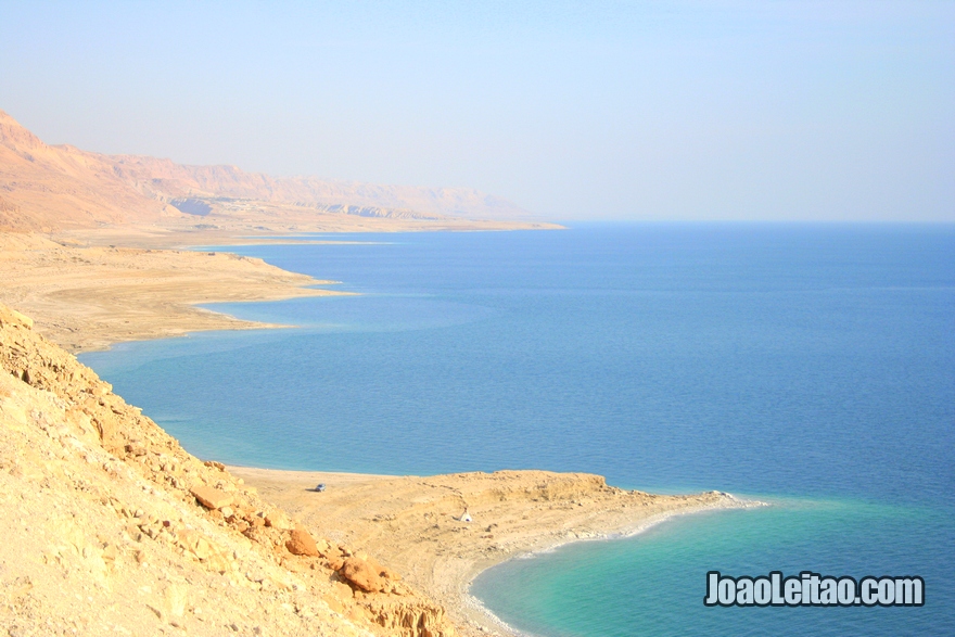 Vista linda do Mar Morto em Israel
