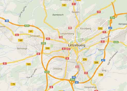 Mapa Google Luxemburgo