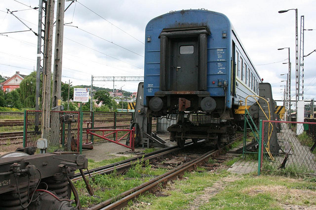 Fotografias Comboio Mudar Rodas Przemysl, Polónia