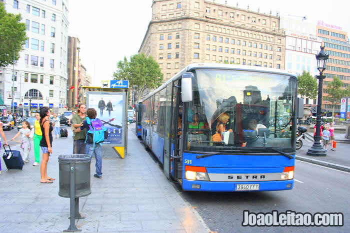 Transporte Aeroporto Barcelona-El Prat até Plaça de Catalunya