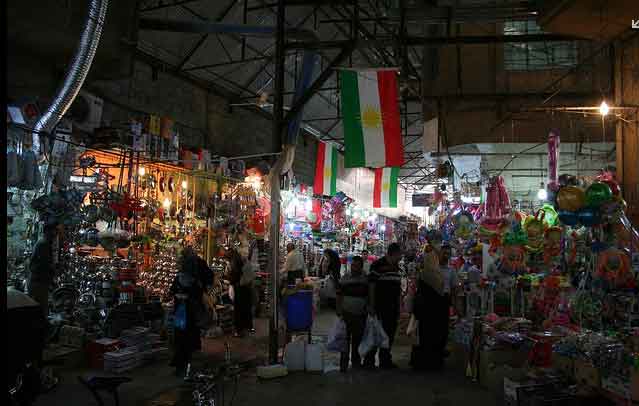 Mercado Qaysari em Erbil, Região Curdistão, Iraque