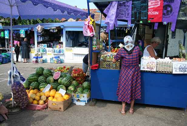 Mercado Central em Tiraspol, Pridnestróvia Transnístria