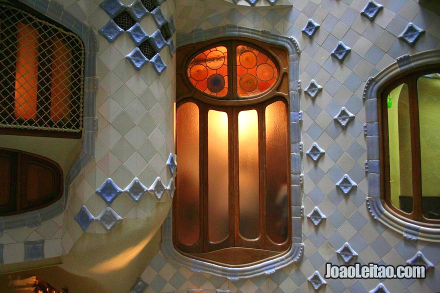 Decoração dentro da Casa Batlló em Barcelona