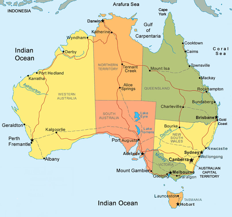  Mapa Australia
