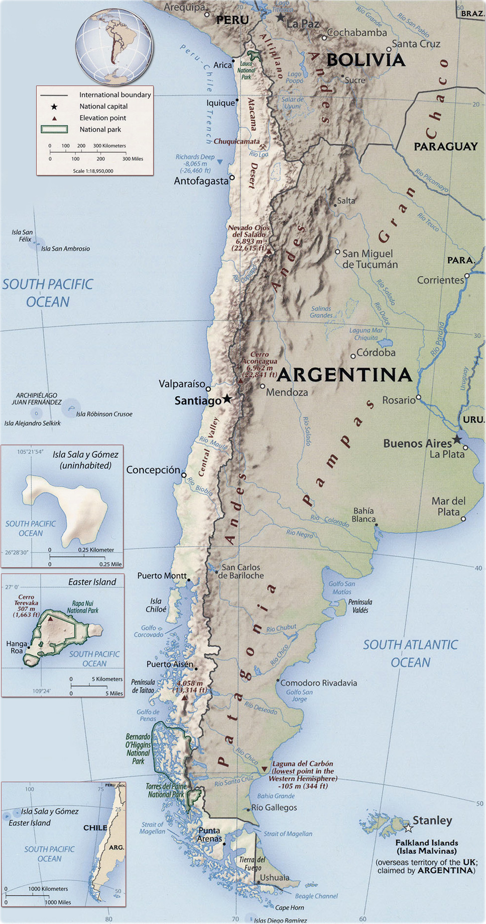 Mapa do Chile