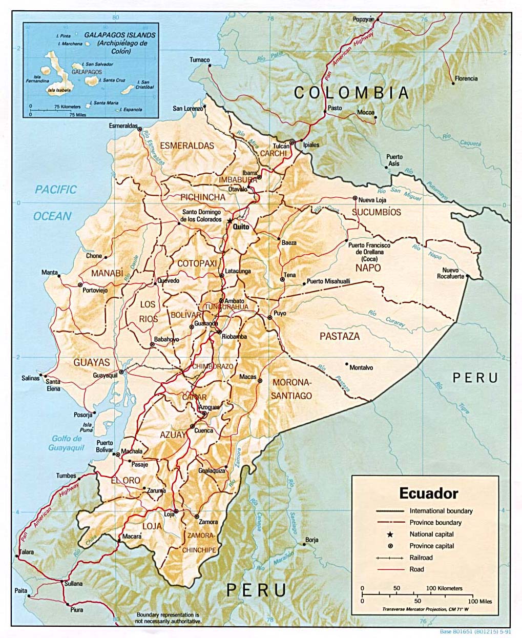 Mapa do Equador