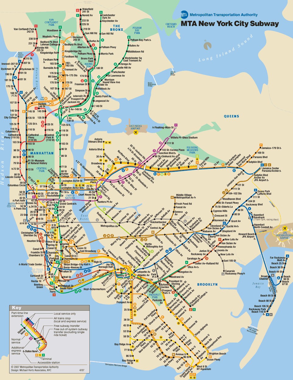 Mapa Metro Nova Iorque