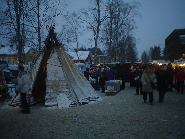 Fotografias de Jokkmokk na Lapónia, Norte da Suécia