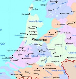 Mapa da Holanda