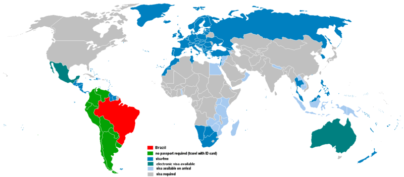 vistos para brasileiros passaporte brasil