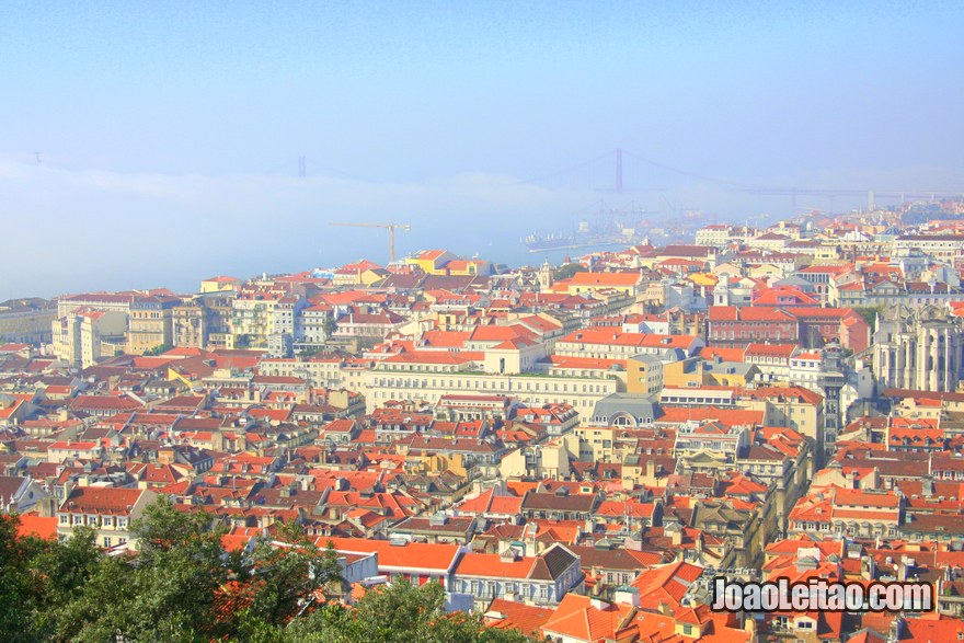 Vista Panorâmica de Lisboa e Rio Tejo desde o Castelo de São Jorge