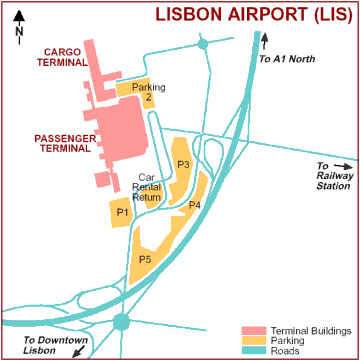 Mapa do Aeroporto de Lisboa