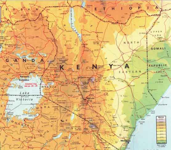 Mapa do Quénia