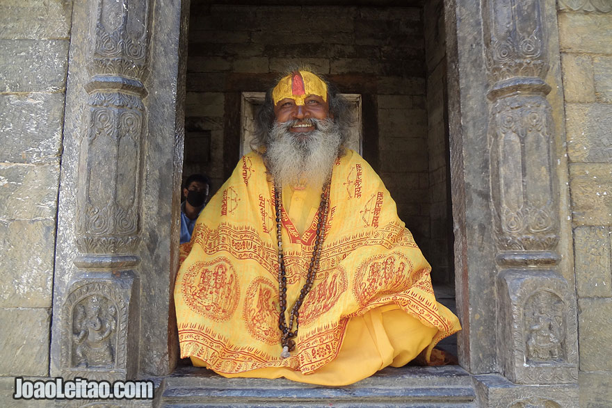 Homem nepalês em Kathmandu, Nepal