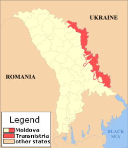 Mapa da Pridnestróvia, Mapa Transnístria