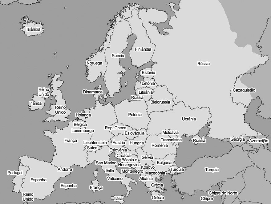 Europa Mapa , Mapa da Europa