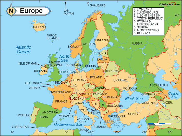 Mapa da Europa