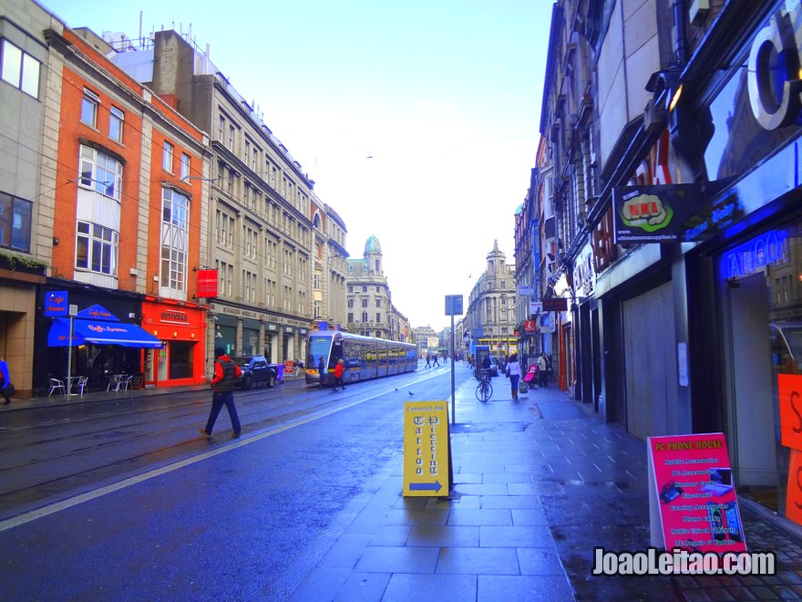 Foto da rua Aungier Street em Dublin