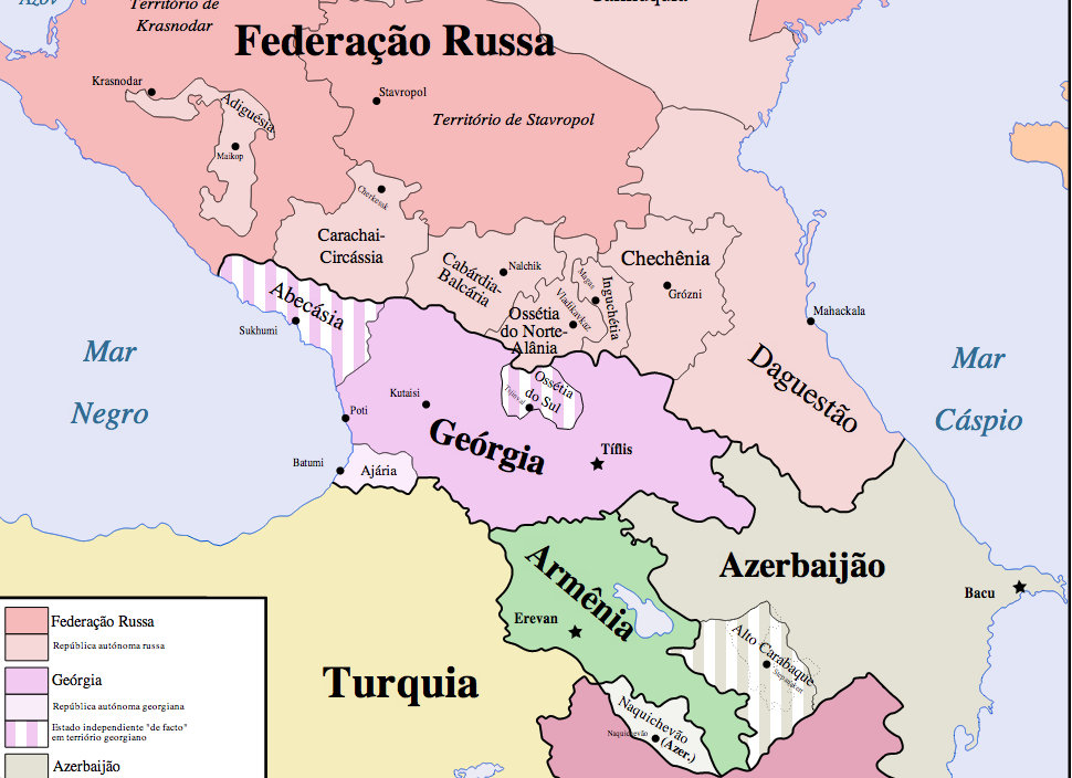 Mapa Caucaso