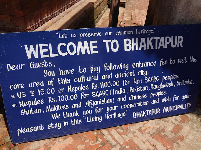 Bilhete de entrada em Bhaktapur, Nepal 7