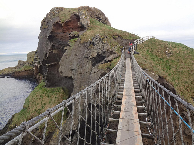 Ponte de corda de Carrick-a-rede, Irlanda do Norte 13