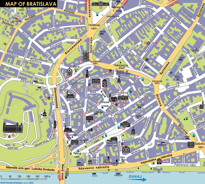 Mapas de Bratislava, Eslováquia 3