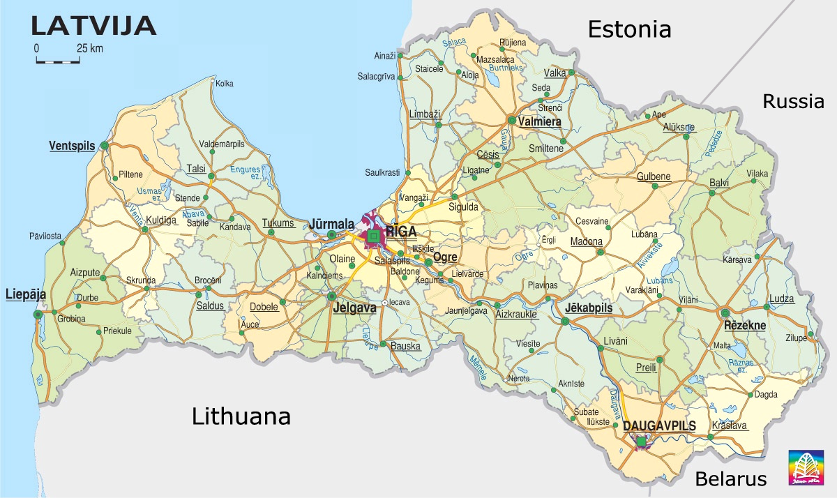 Mapa Grande da Letónia 15