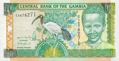 Dinheiro da Gâmbia, notas de Dalasis gambianos